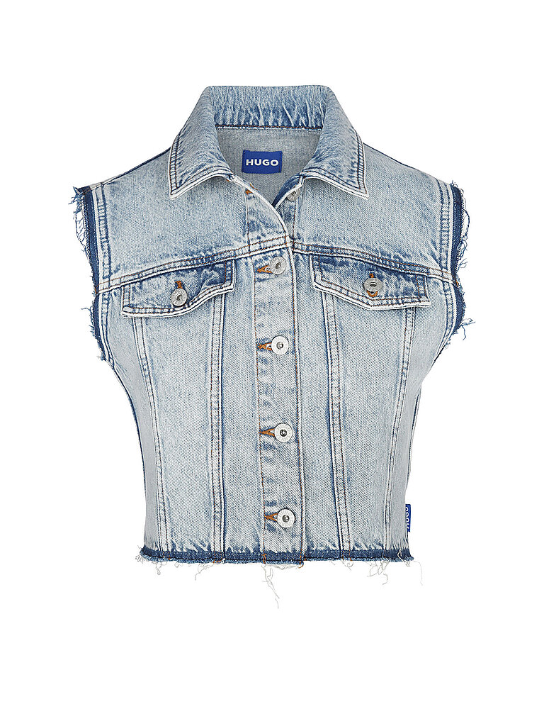 HUGO Gilet Garis_B blau | M
