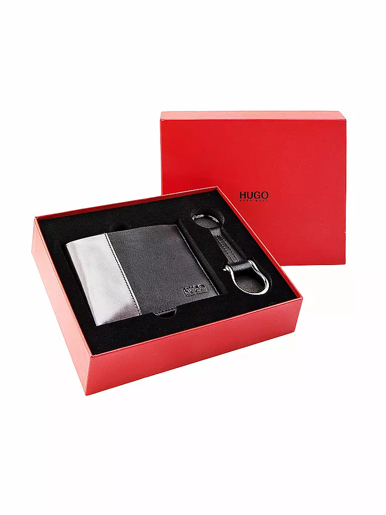 HUGO | Geschenkbox aus Geldbörse und Schlüsselanhänger | 