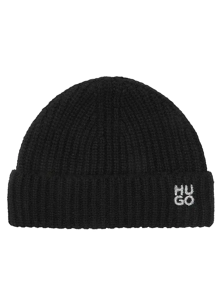 HUGO | Geschenke Set Haube und Schal SARMI | schwarz
