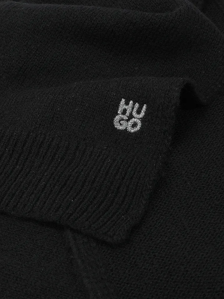HUGO | Geschenke Set Haube und Schal SARMI | schwarz