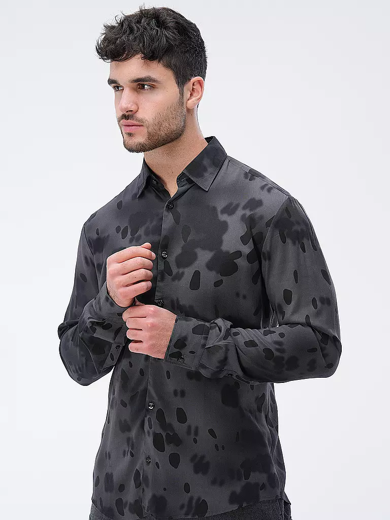 HUGO | Hemd Casual Slim Fit DALMO | grau