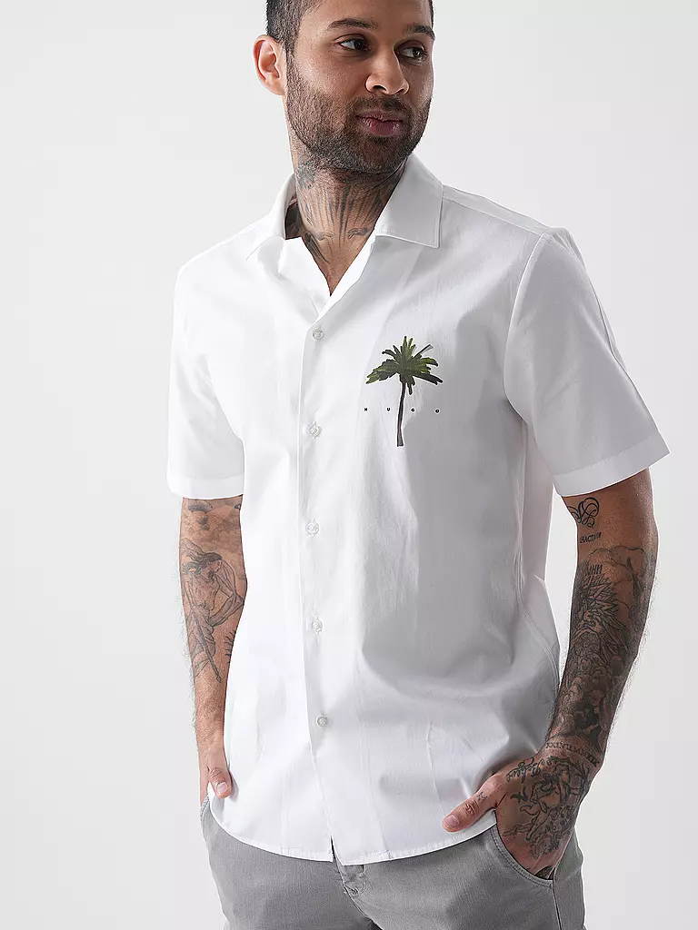 HUGO | Hemd Regular Fit ELLINO | weiss