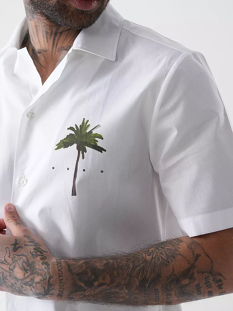 HUGO | Hemd Regular Fit ELLINO | weiss