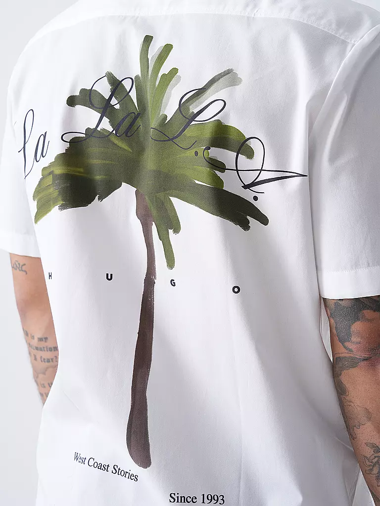 HUGO | Hemd Regular Fit ELLINO | weiss