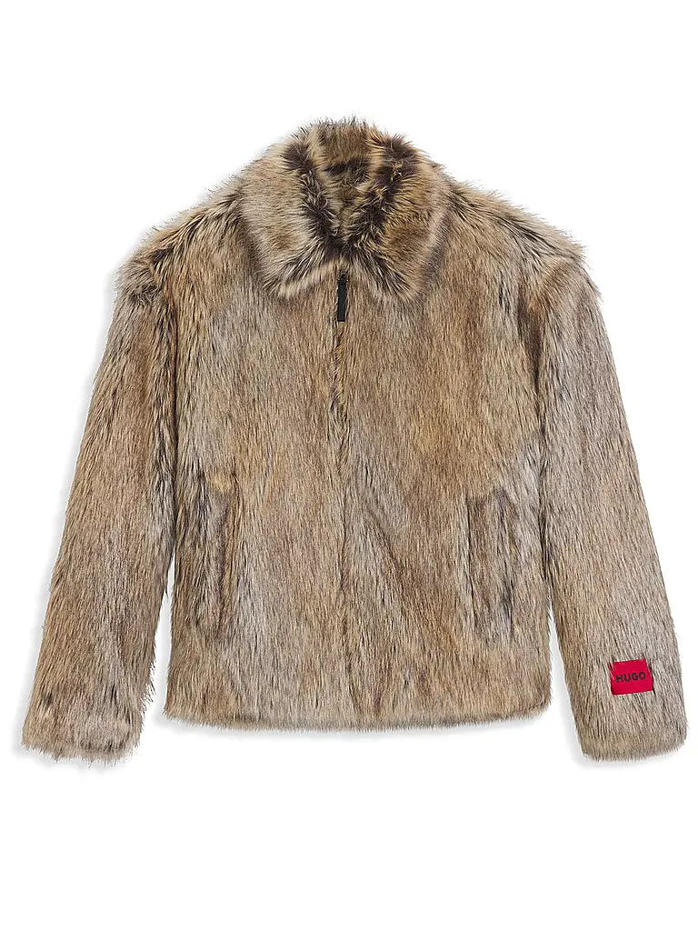 HUGO | Jacke in Felloptik BRYAN | braun