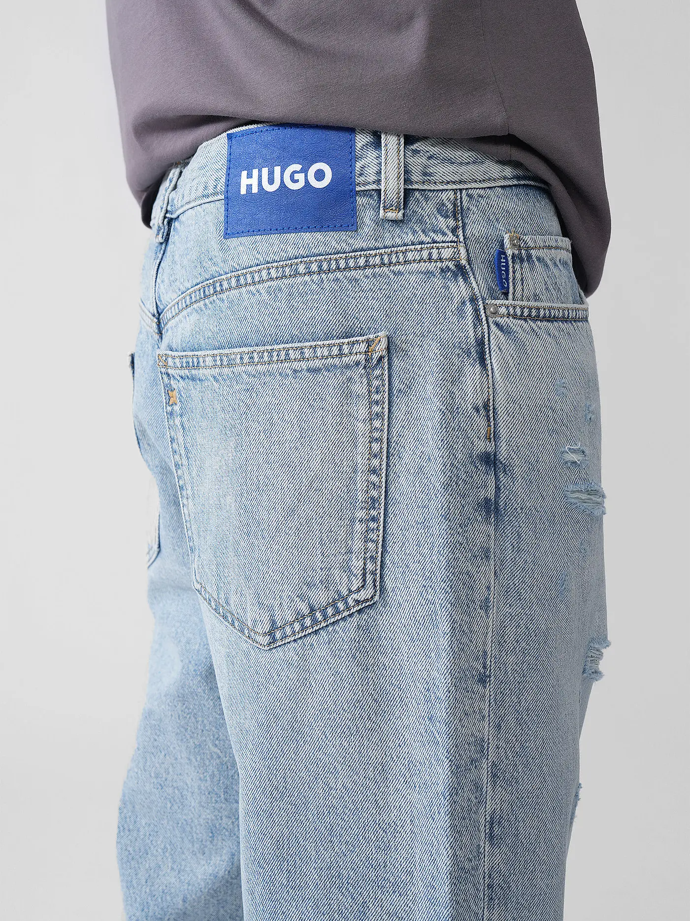 HUGO | Jeans Baggy Fit NATE | hellblau