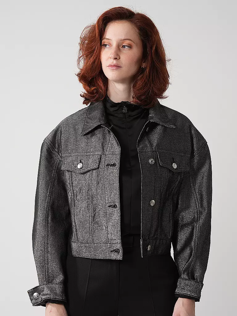 HUGO | Jeansjacke GISOLIA | silber