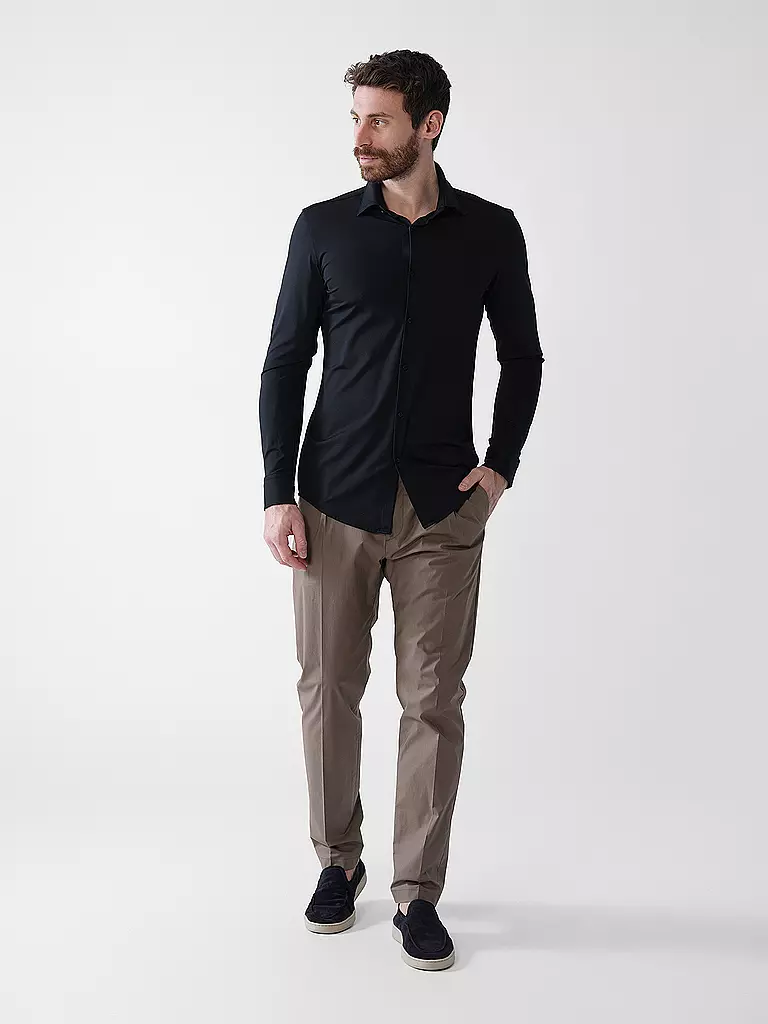 HUGO | Jerseyhemd Slim Fit KENNO | schwarz