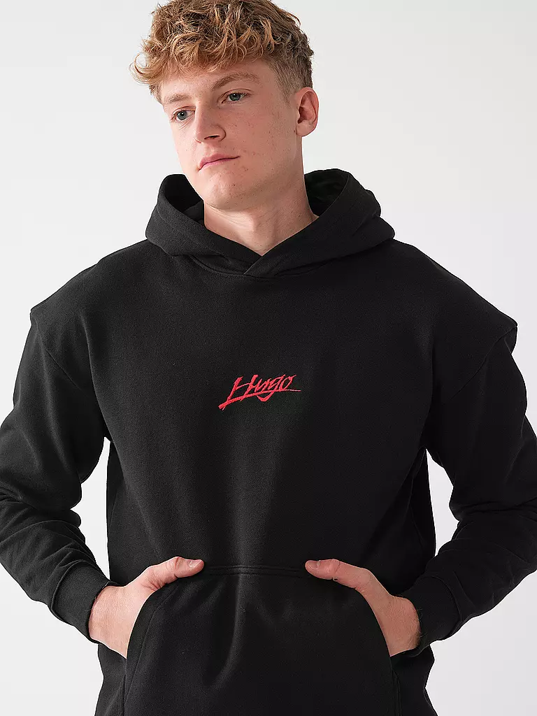 HUGO | Kapuzensweater - Hoodie  | schwarz