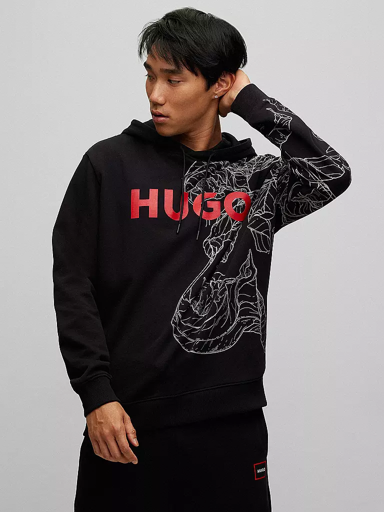 HUGO | Kapuzensweater - Hoodie DANIMAUX | schwarz