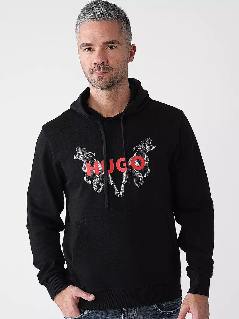 HUGO | Kapuzensweater - Hoodie DUELEYO | schwarz