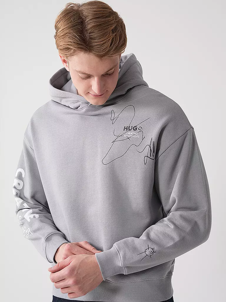 HUGO | Kapuzensweater - Hoodie | hellgrau