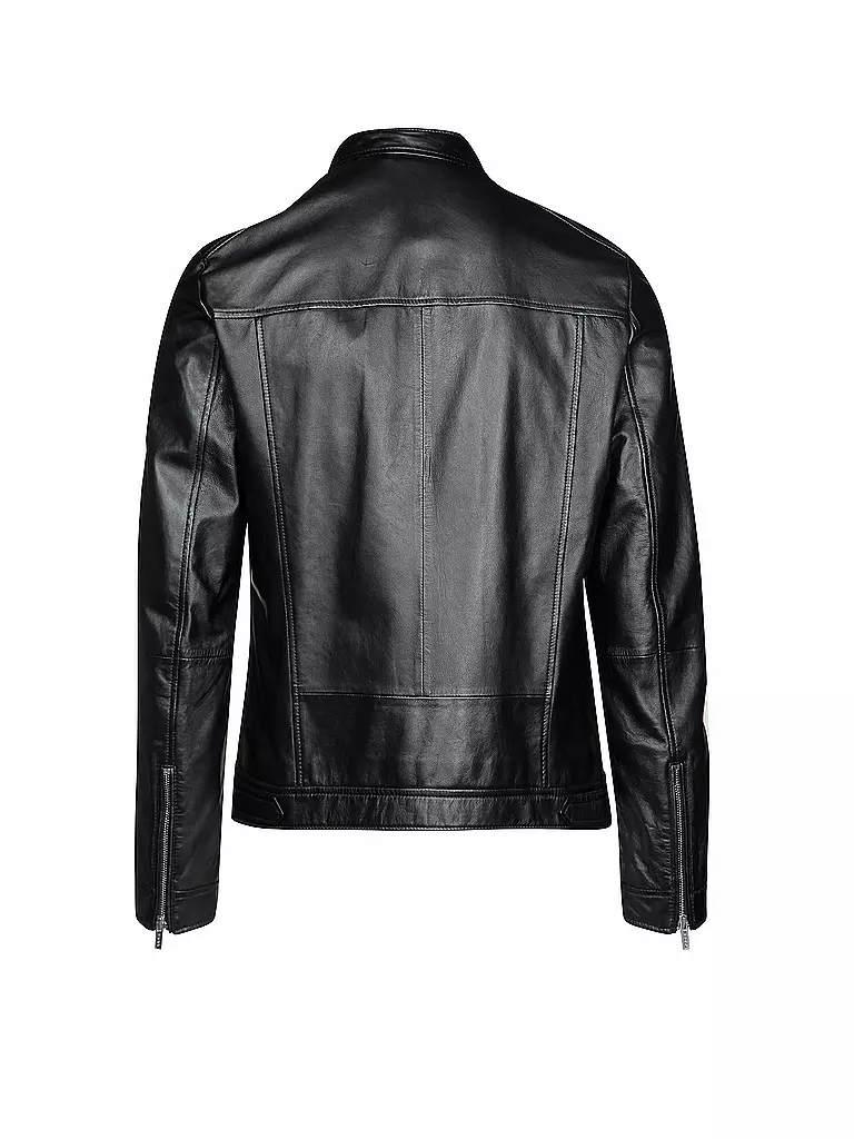 HUGO | Lederjacke "Lanex" | schwarz