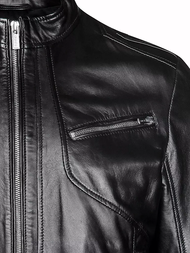 HUGO | Lederjacke "Lanex" | schwarz