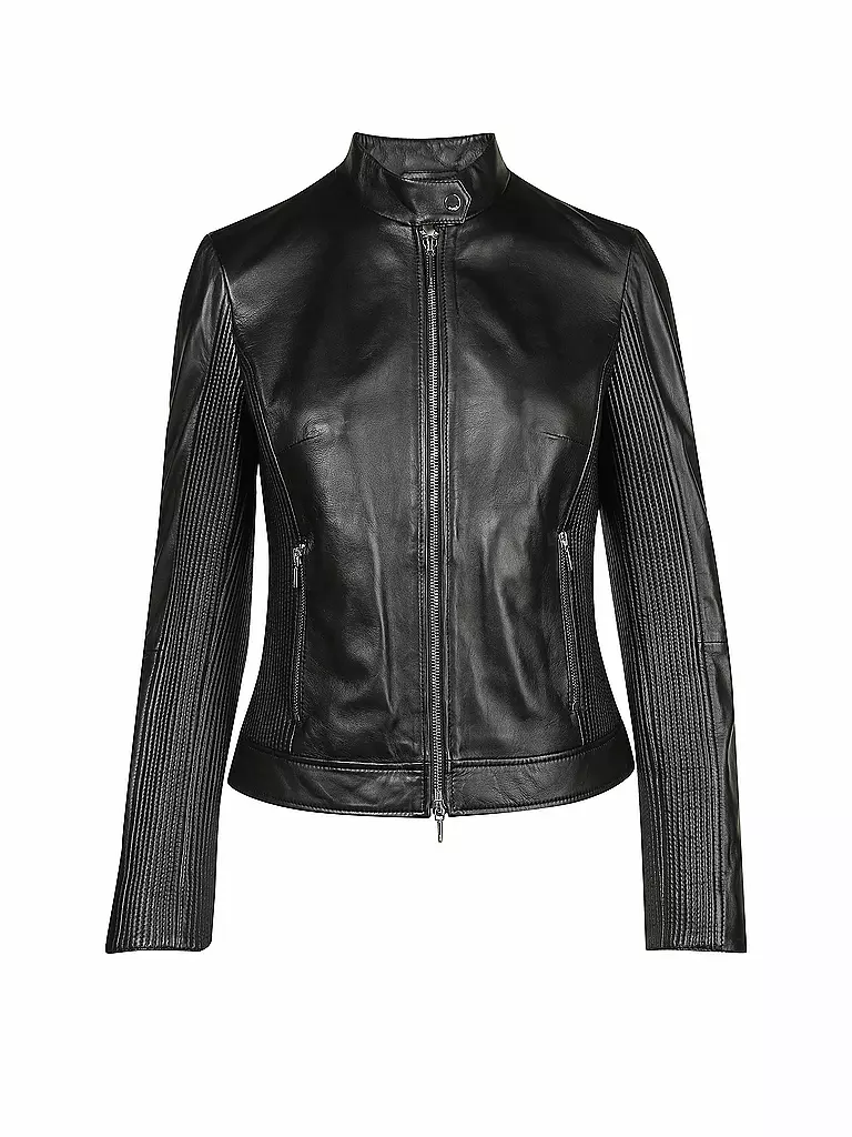 HUGO | Lederjacke "Lesia" | schwarz