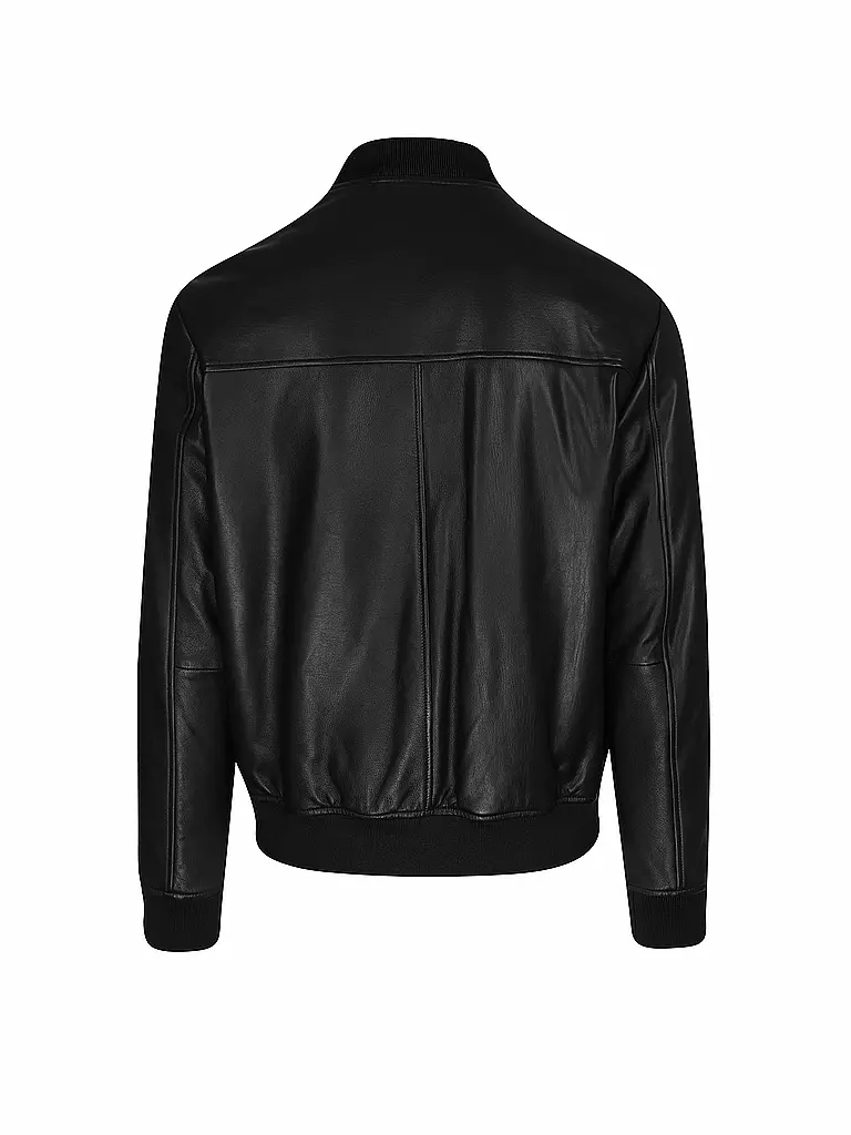 HUGO | Lederjacke LENNO | schwarz