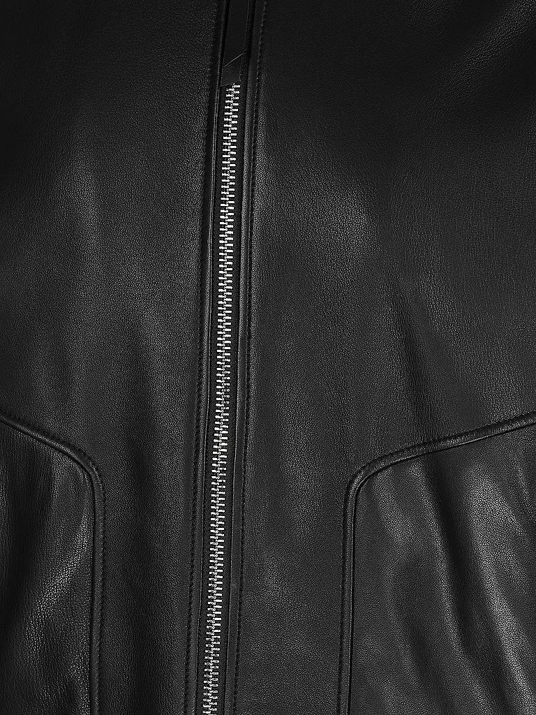 HUGO | Lederjacke LENNO | schwarz