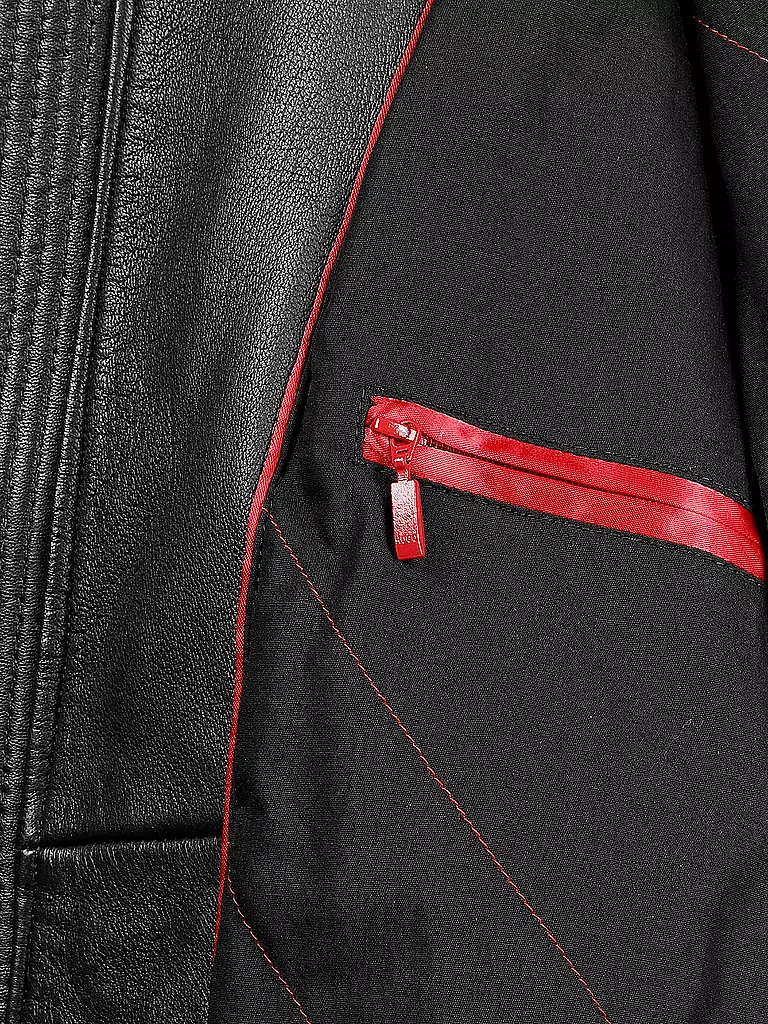 HUGO | Lederjacke mit Lammfell "Lannson" | 