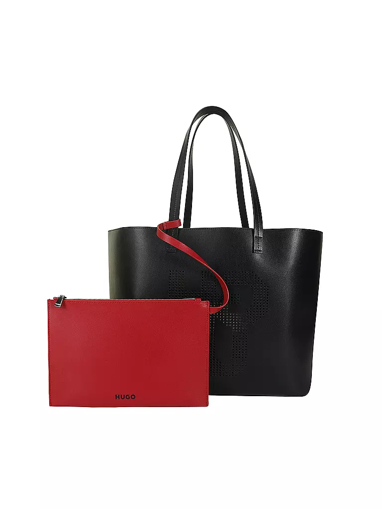 HUGO | Ledertasche - Shopper MAYA Large | schwarz