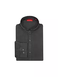 HUGO | Leinenhemd Slim Fit ELVORY  | schwarz