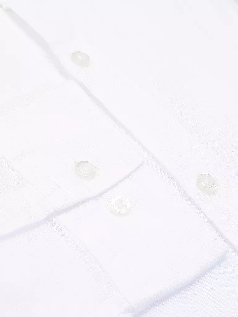 HUGO | Leinenhemd Slim Fit ELVORY  | weiss
