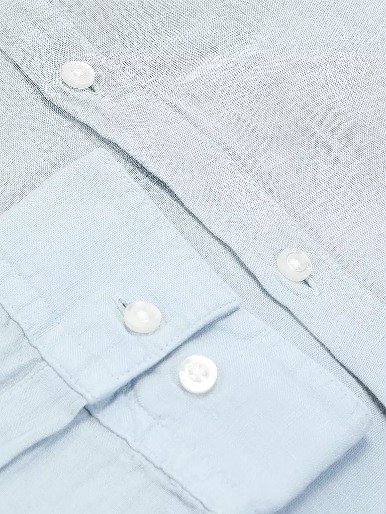 HUGO | Leinenhemd Slim Fit ELVORY  | blau