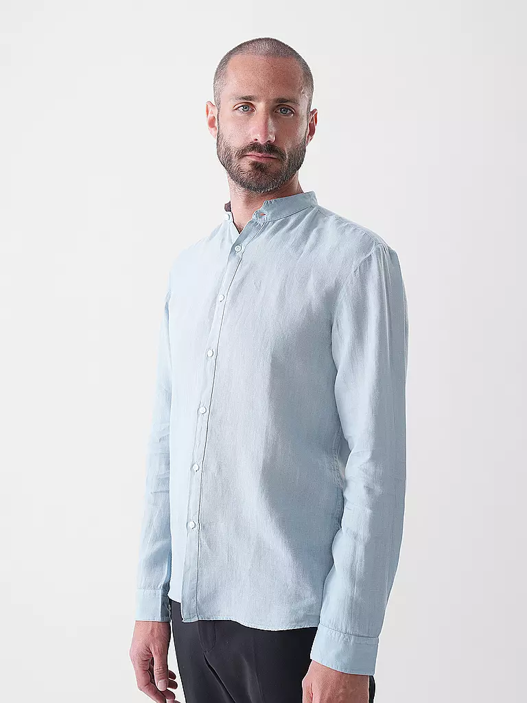HUGO | Leinenhemd Slim Fit ELVORY  | blau