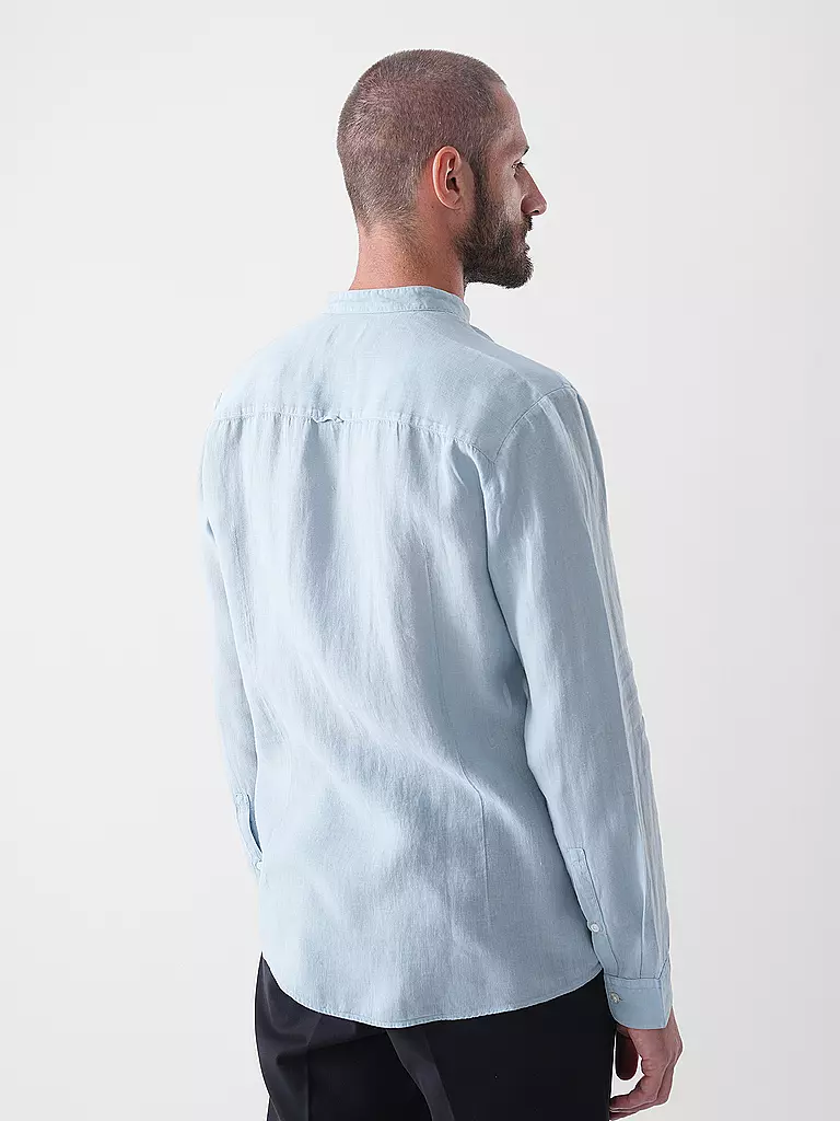 HUGO | Leinenhemd Slim Fit ELVORY  | blau