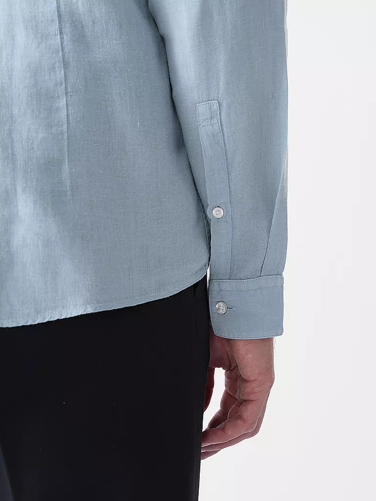 HUGO | Leinenhemd Slim Fit ELVORY  | blau