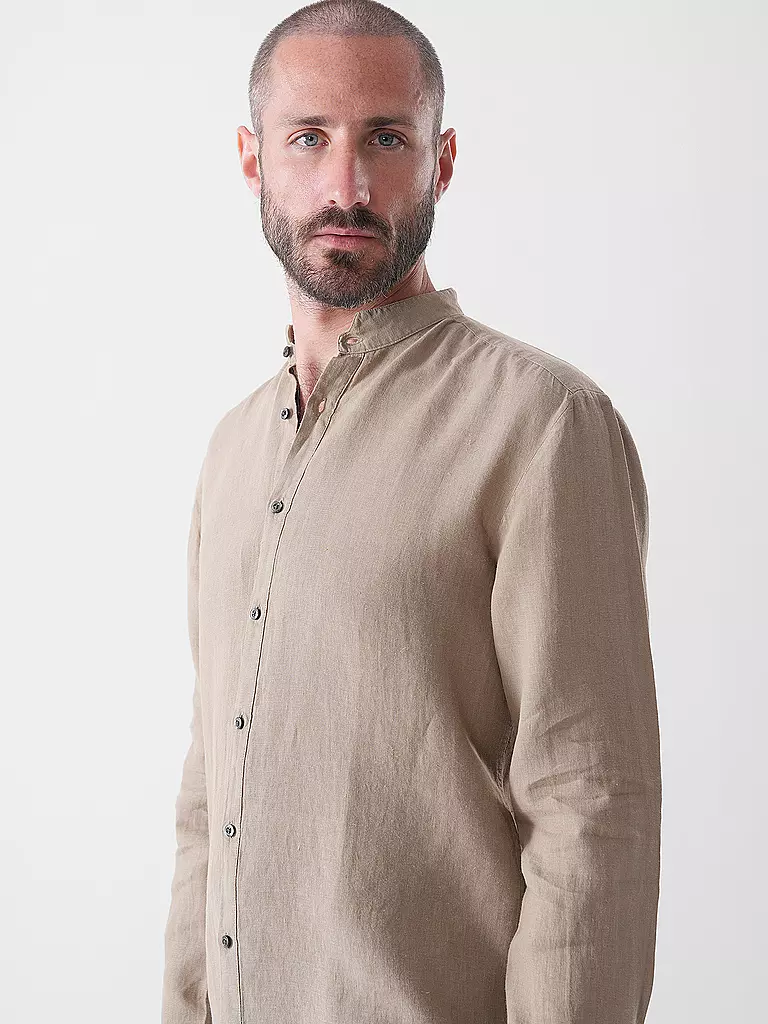 HUGO | Leinenhemd Slim Fit ELVORY | schwarz