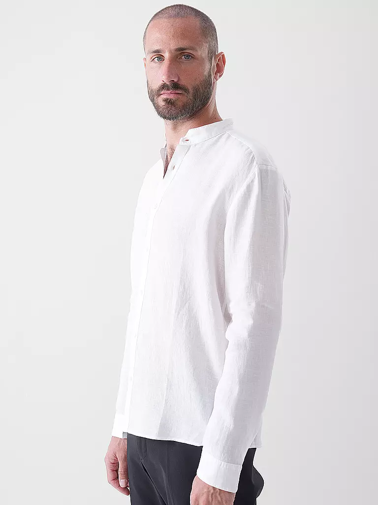 HUGO | Leinenhemd Slim Fit ELVORY | schwarz