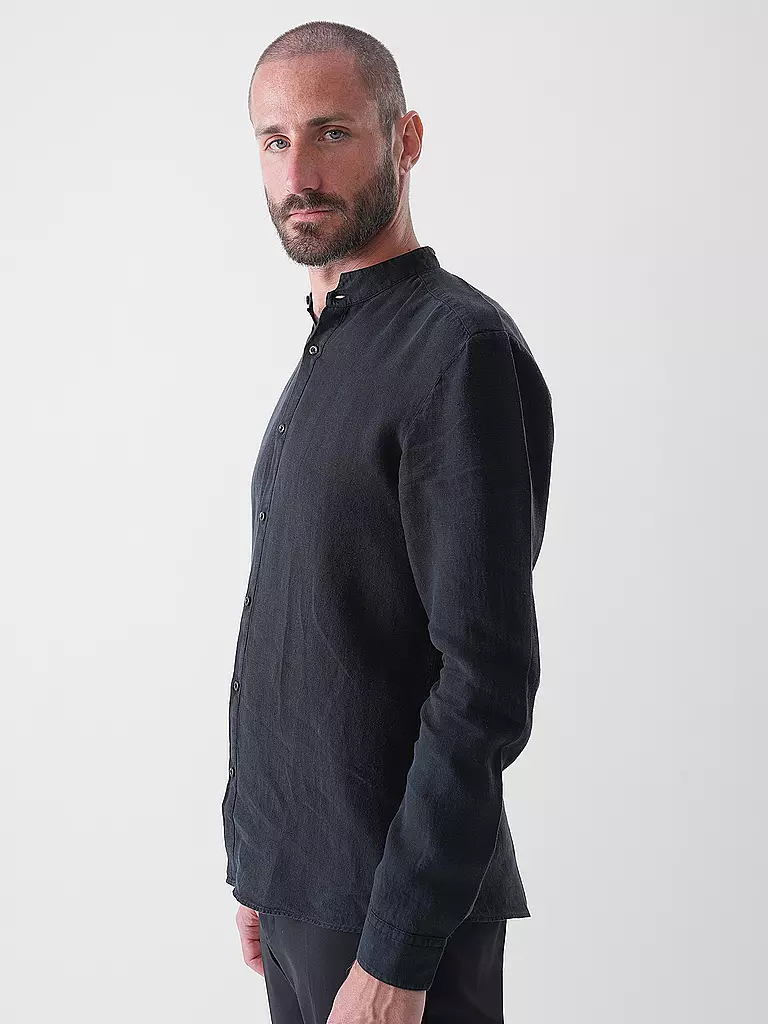 HUGO | Leinenhemd Slim Fit ELVORY | braun