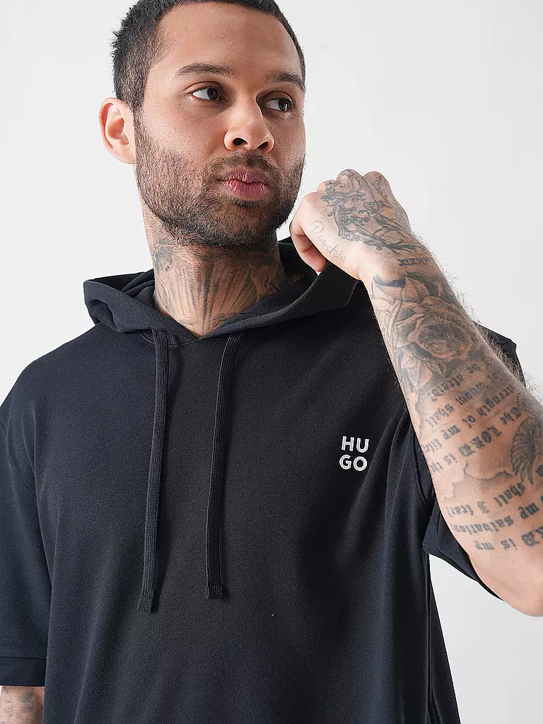 HUGO | Loungewear Shirt | schwarz