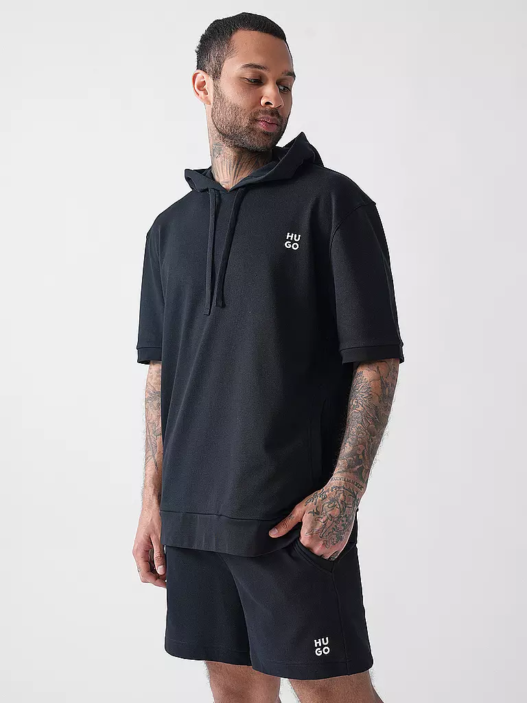 HUGO | Loungewear Shirt | schwarz