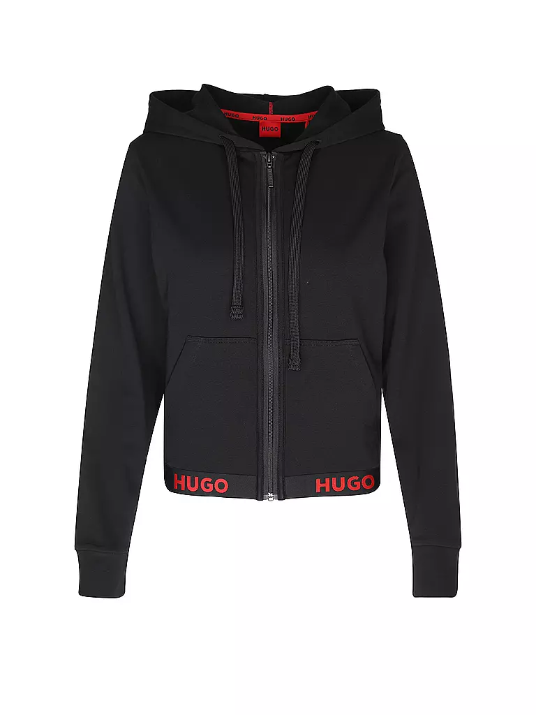 HUGO | Loungewear Sweatjacke SPORTY | schwarz