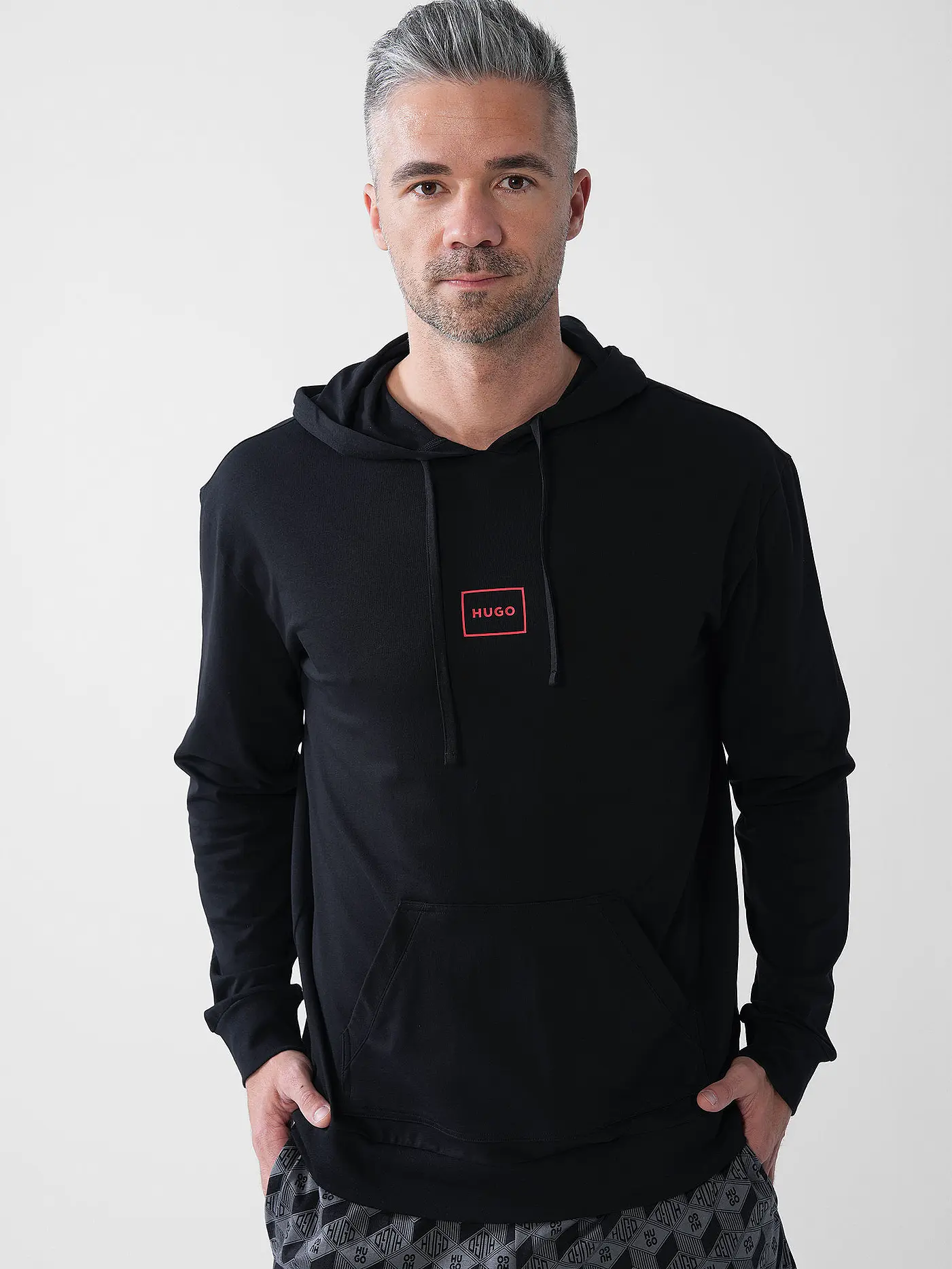 HUGO | Loungwear Sweater LAZE | schwarz