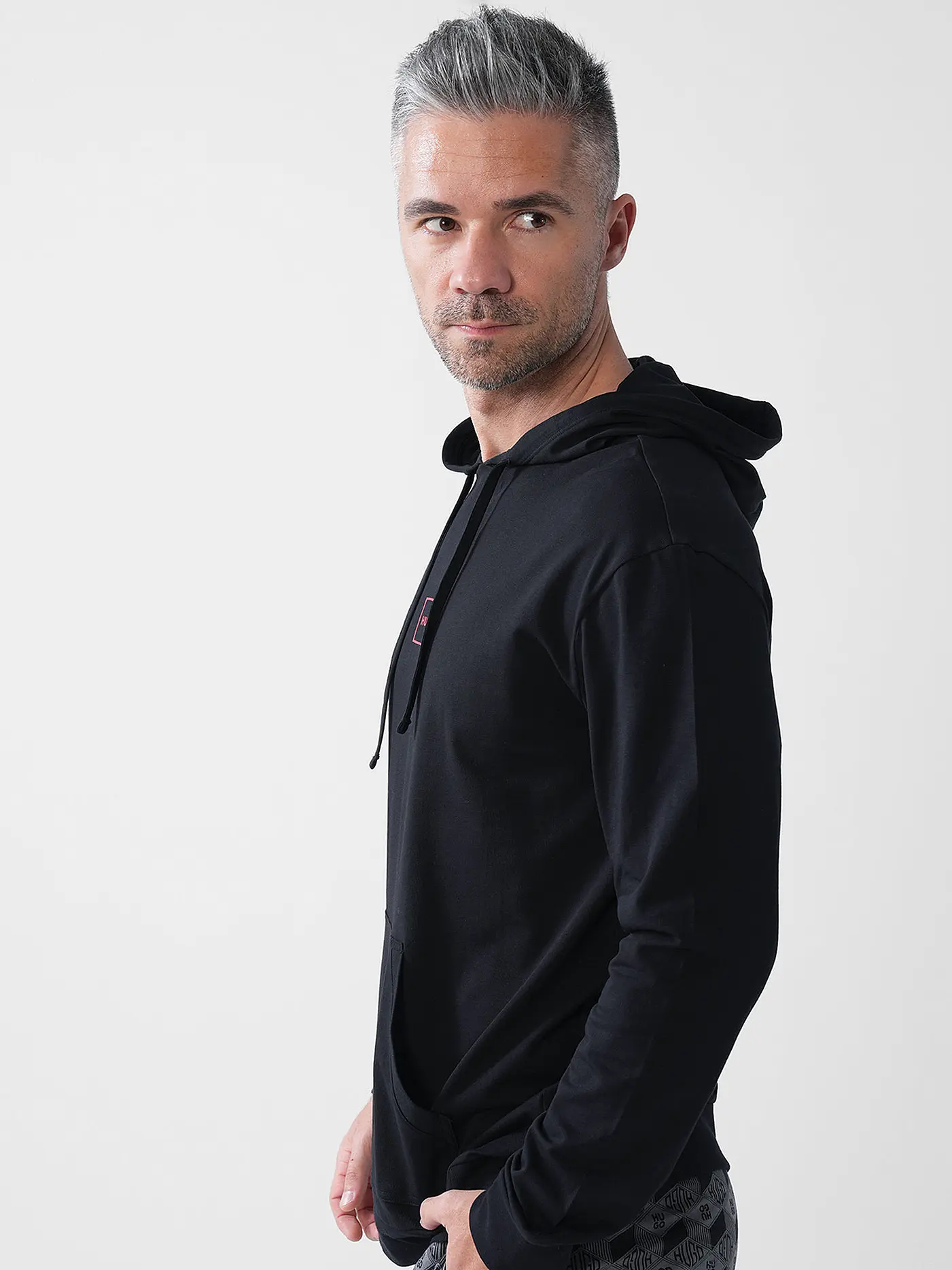 HUGO | Loungwear Sweater LAZE | schwarz