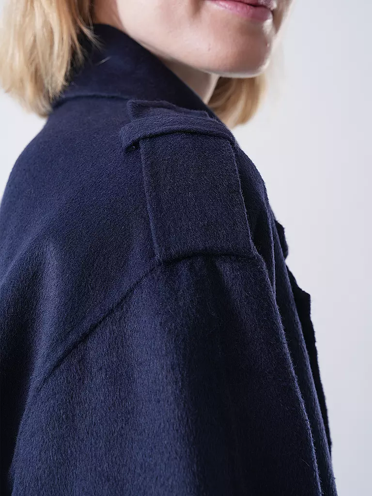 HUGO | Mantel Oversized Fit MELUMA-1 | dunkelblau