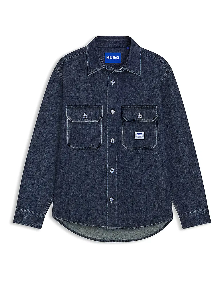 HUGO | Overshirt EBOLT  | Dunkelblau