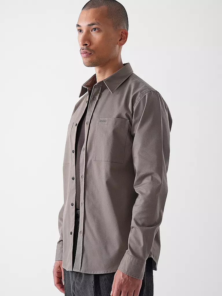 HUGO | Overshirt EGRIN | grau