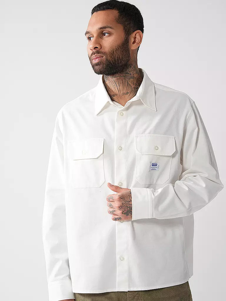 HUGO | Overshirt EKYNONE | weiss