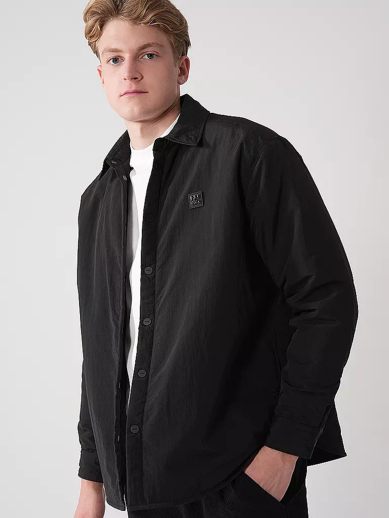 HUGO | Overshirt ELLIOSE | schwarz