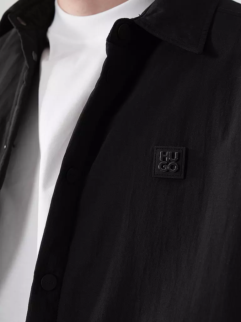 HUGO | Overshirt ELLIOSE | schwarz