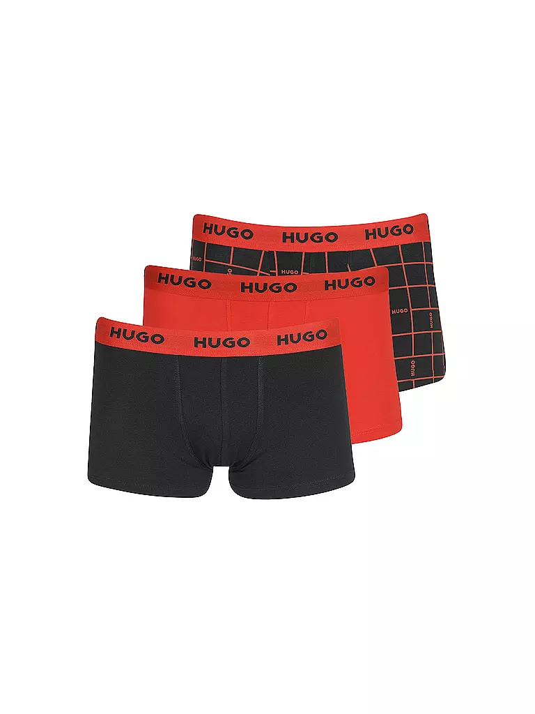 HUGO | Pants 3-er Pkg schwarz rot | schwarz