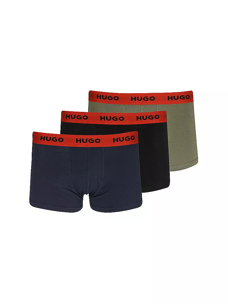 HUGO | Pants 3er Pkg schwarz olive blau  | schwarz