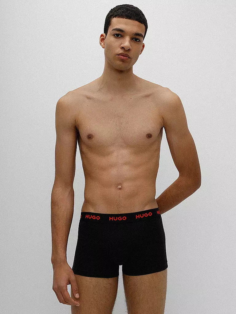 HUGO | Pants 3er Pkg schwarz rot | schwarz