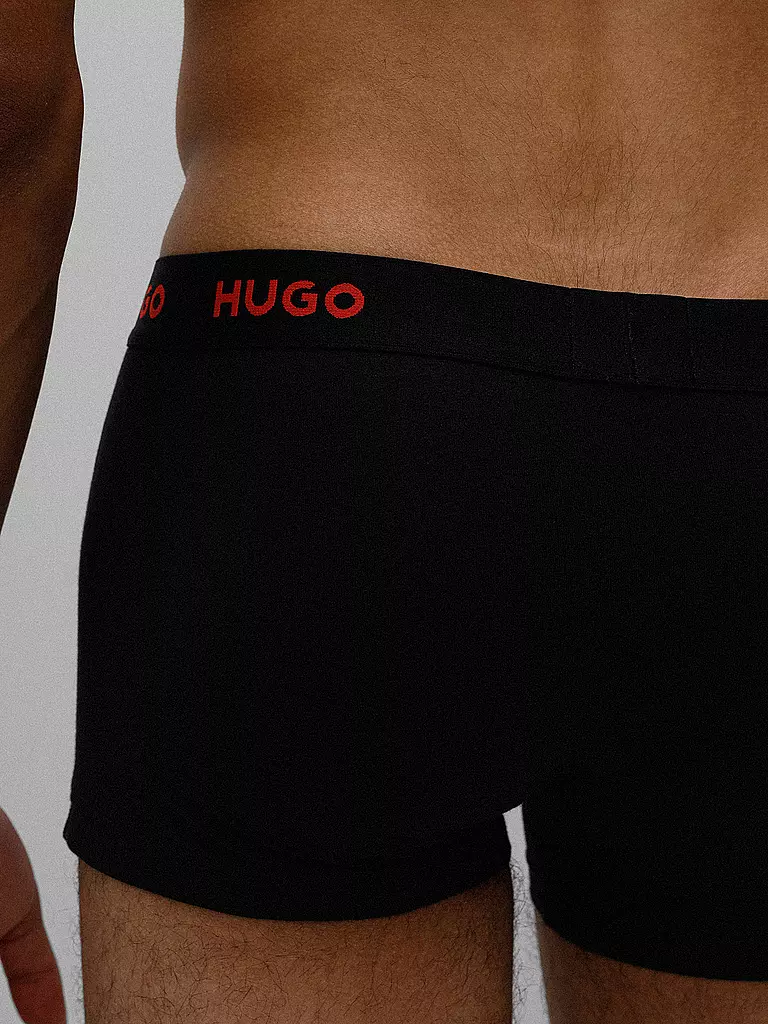 HUGO | Pants 3er Pkg schwarz rot | schwarz