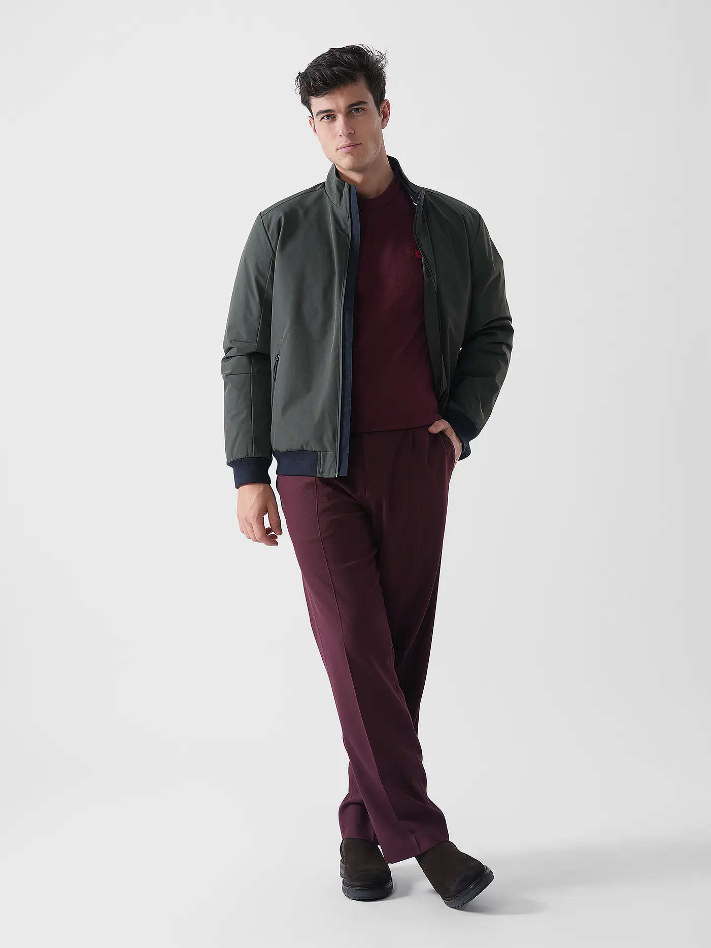 HUGO | Pullover SAN CASSIUS-C1 | dunkelrot