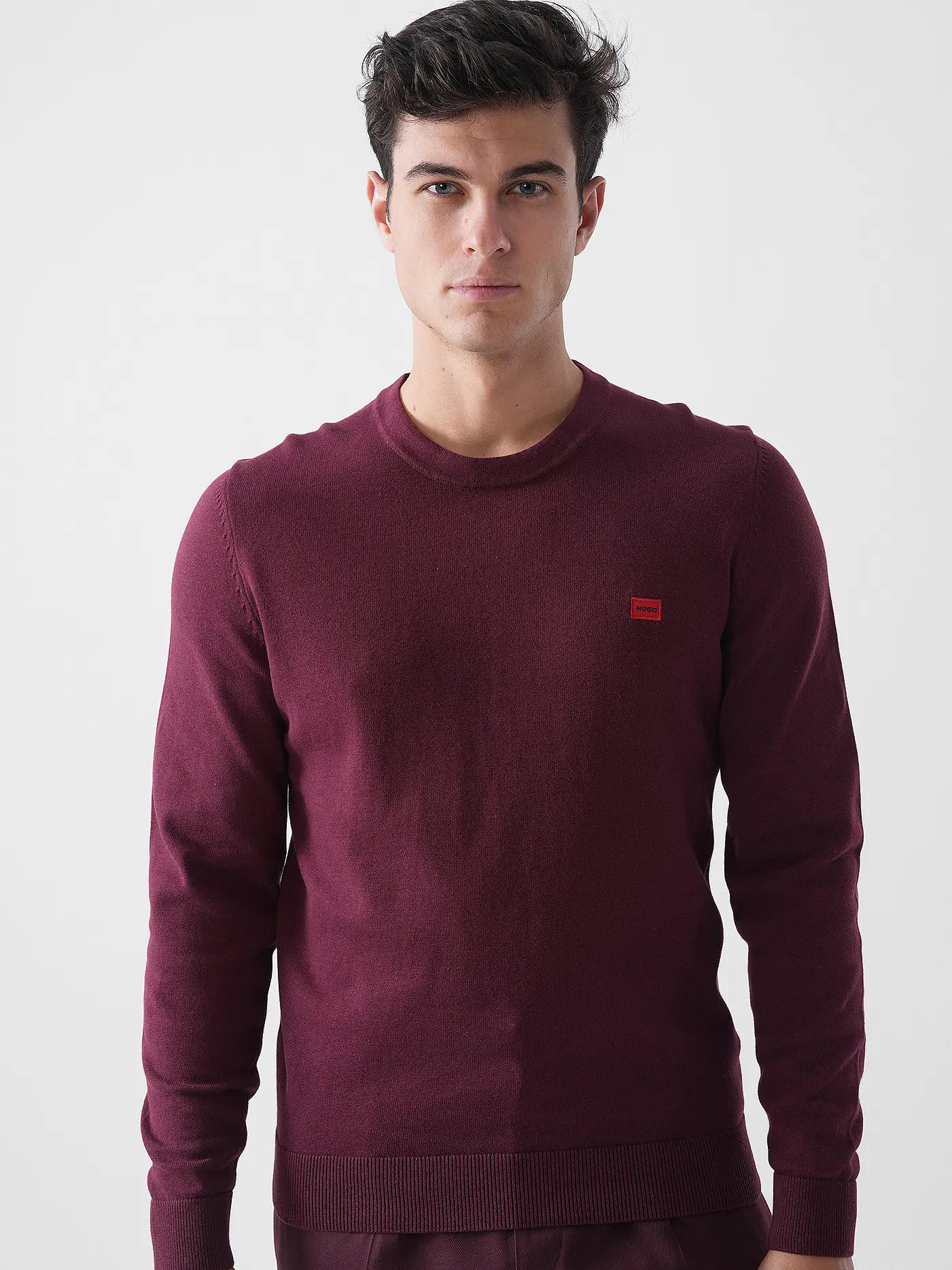 HUGO | Pullover SAN CASSIUS-C1 | dunkelrot