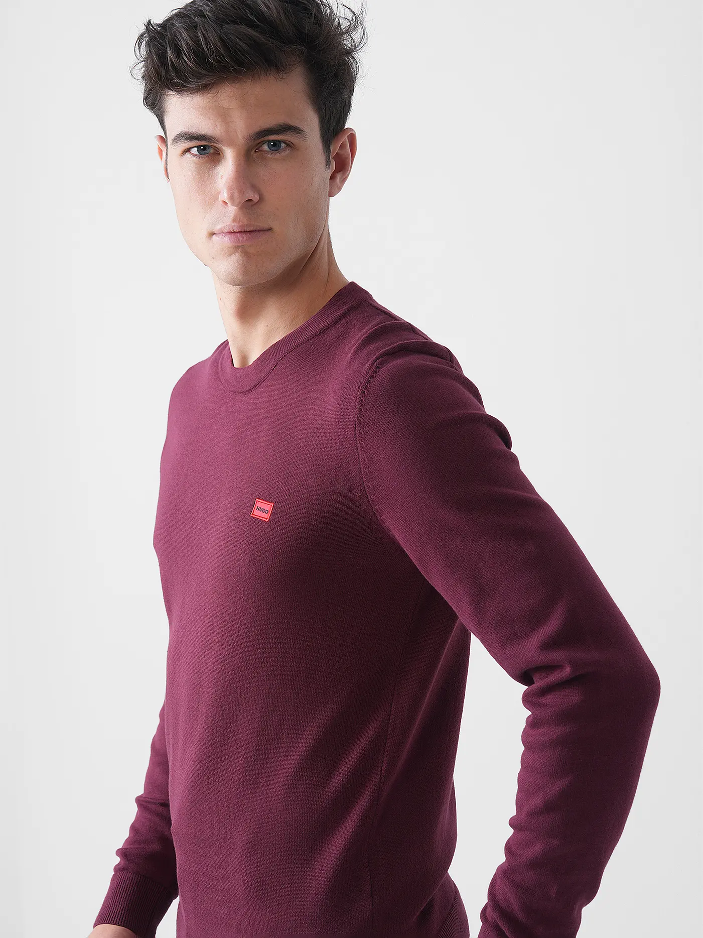 HUGO | Pullover SAN CASSIUS-C1 | dunkelrot